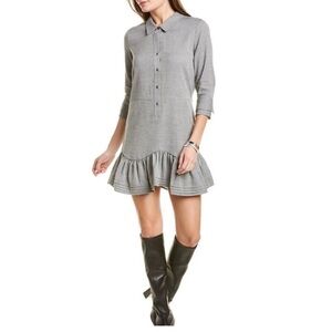 Halston Heritage Tailored Wool Shirt Dress